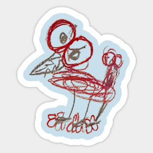 Scissor Monster Bird Thing Sticker